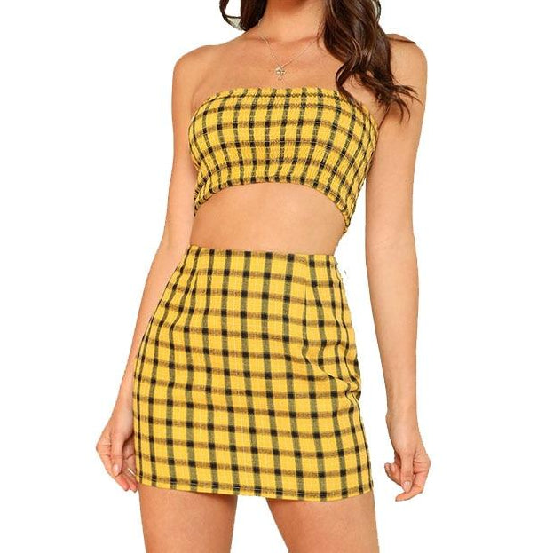 yellow plaid skirt clueless